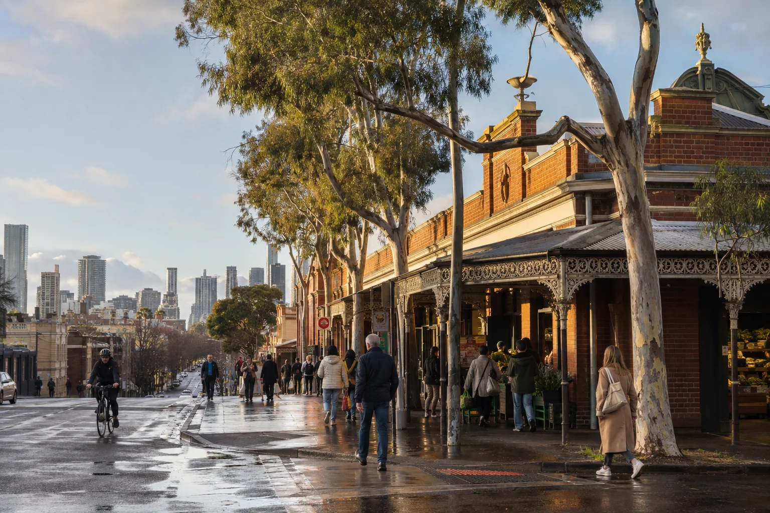 Red-brick heritage architecture in South Melbourne